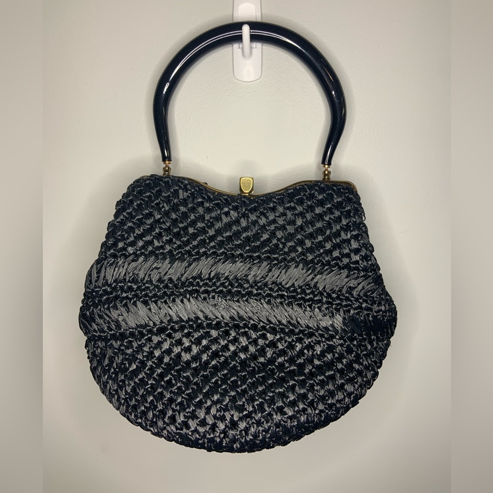 Morris Moskowitz black vintage hand bag.